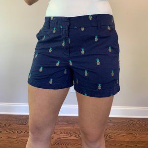 Navy Blue Pineapple Shorts